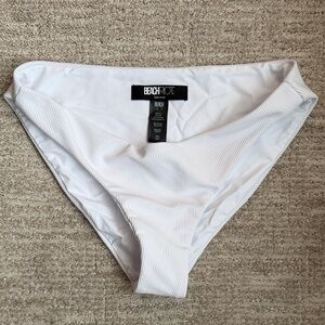 Beach Riot Ribbed White Bikini Bottom